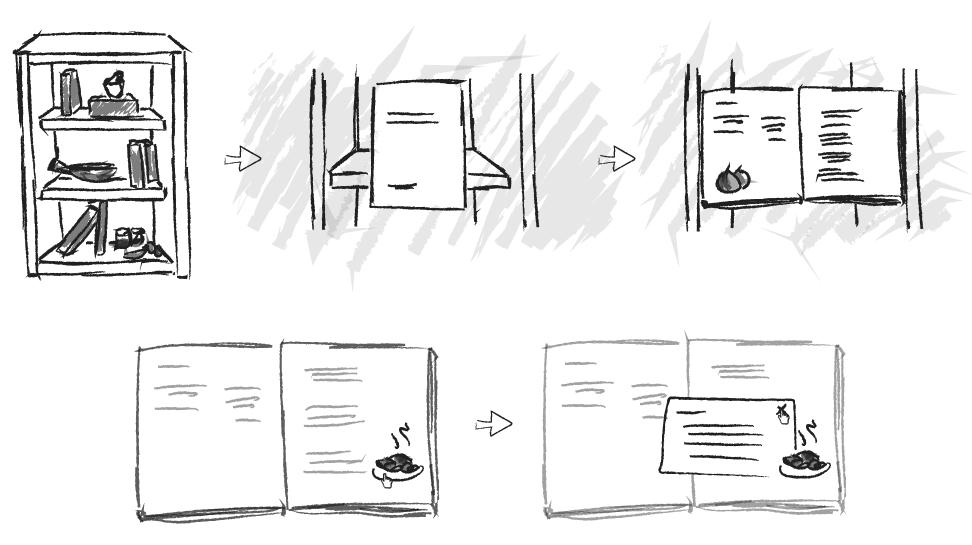 Early sketches of the proposed website flow